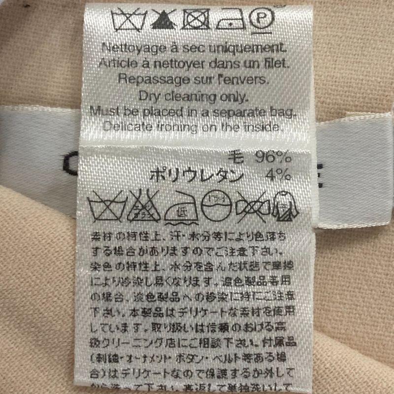 Celine Stretch Knee-length Wool Skirt Size 36 Beige Women Used