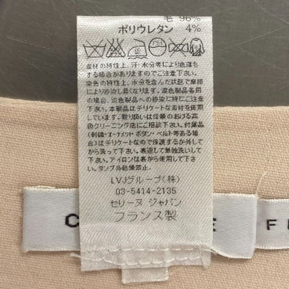 Celine Stretch Knee-length Wool Skirt Size 36 Beige Women Used