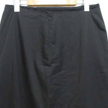 Prada Stretch Round Hem Knee Length Trapeze Skirt Size 44 Black Women's Used