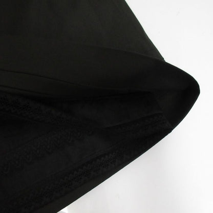 Prada Stretch Round Hem Knee Length Trapeze Skirt Size 44 Black Women's Used