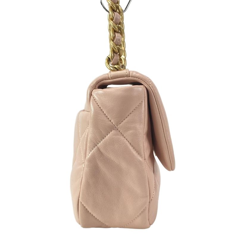 Chanel Shoulder Bag Chanel 19 As1160 Light Pink Metal Serial Plate / Chain