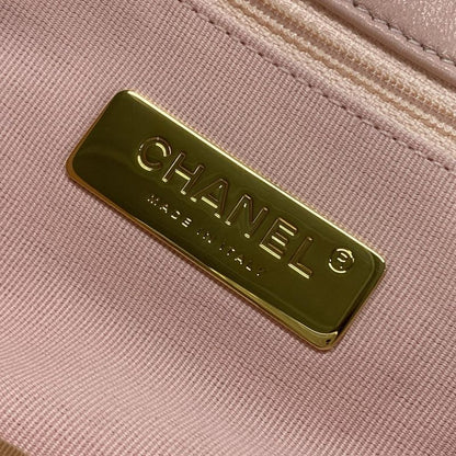 Chanel Shoulder Bag Chanel 19 As1160 Light Pink Metal Serial Plate / Chain