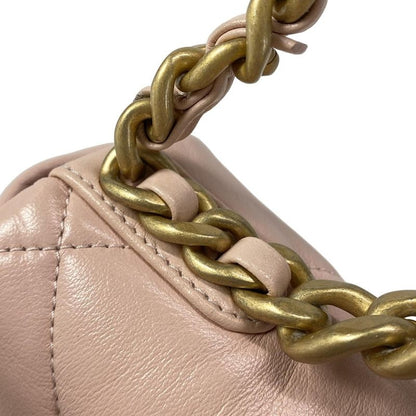 Chanel Shoulder Bag Chanel 19 As1160 Light Pink Metal Serial Plate / Chain