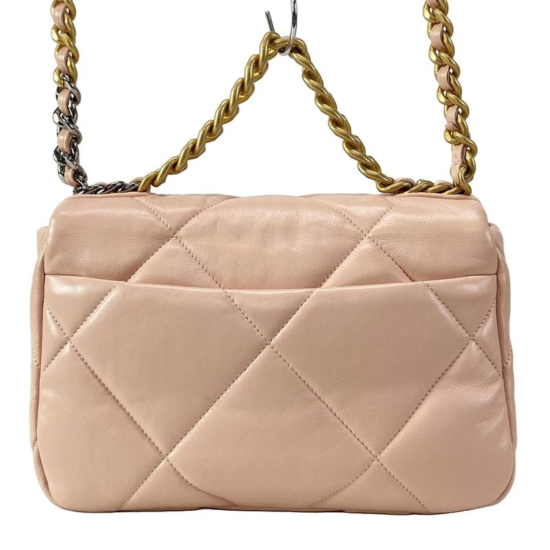 Chanel Shoulder Bag Chanel 19 As1160 Light Pink Metal Serial Plate / Chain