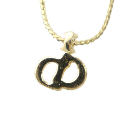Christian DIOR Necklace Accessories Pendant Logo Stone Gold Color - GY11 MQ - OH