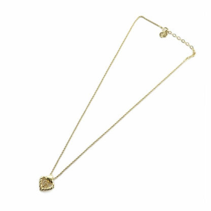 Christian DIOR Necklace Accessories Pendant Heart Logo Gold Color - GY11 MQ - OH