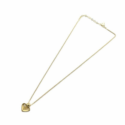 Christian DIOR Necklace Accessories Pendant Heart Logo Gold Color - GY11 MQ - OH