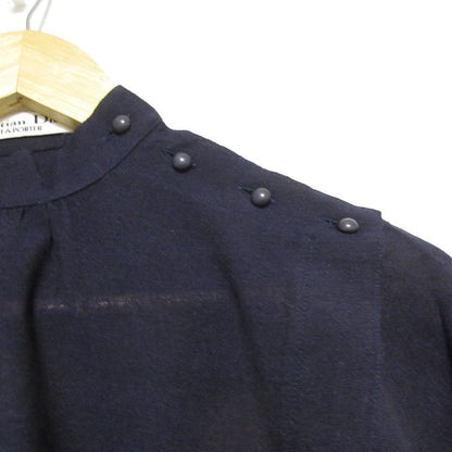 Christian Dior Vintage Stand Collar Long Sleeve Blouse Pullover Cut and Sewn