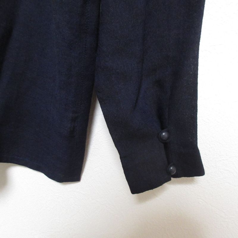 Christian Dior Vintage Stand Collar Long Sleeve Blouse Pullover Cut and Sewn