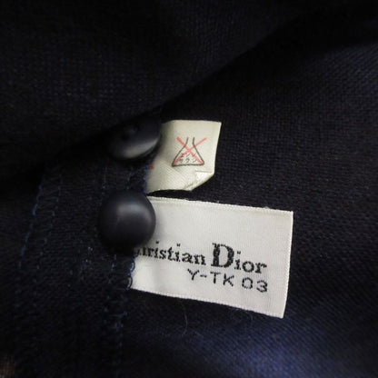 Christian Dior Vintage Stand Collar Long Sleeve Blouse Pullover Cut and Sewn