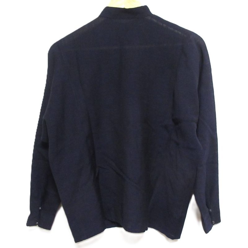 Christian Dior Vintage Stand Collar Long Sleeve Blouse Pullover Cut and Sewn