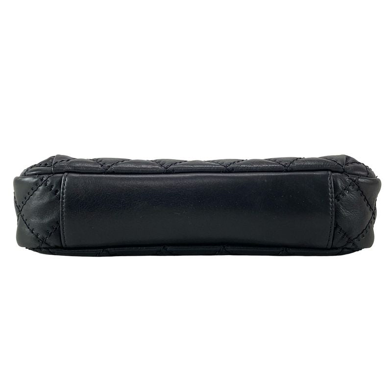 Chanel Shoulder Bag Wild Stitching/matelasse Black Flap Bag/chain Shoulder/matt