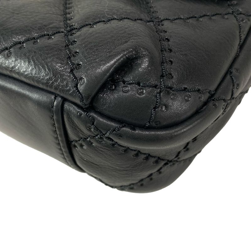 Chanel Shoulder Bag Wild Stitching/matelasse Black Flap Bag/chain Shoulder/matt