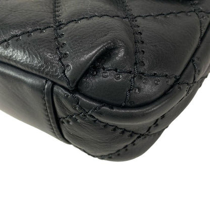 Chanel Shoulder Bag Wild Stitching/matelasse Black Flap Bag/chain Shoulder/matt
