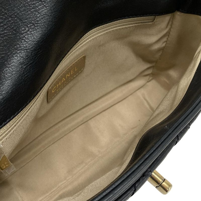 Chanel Shoulder Bag Wild Stitching/matelasse Black Flap Bag/chain Shoulder/matt