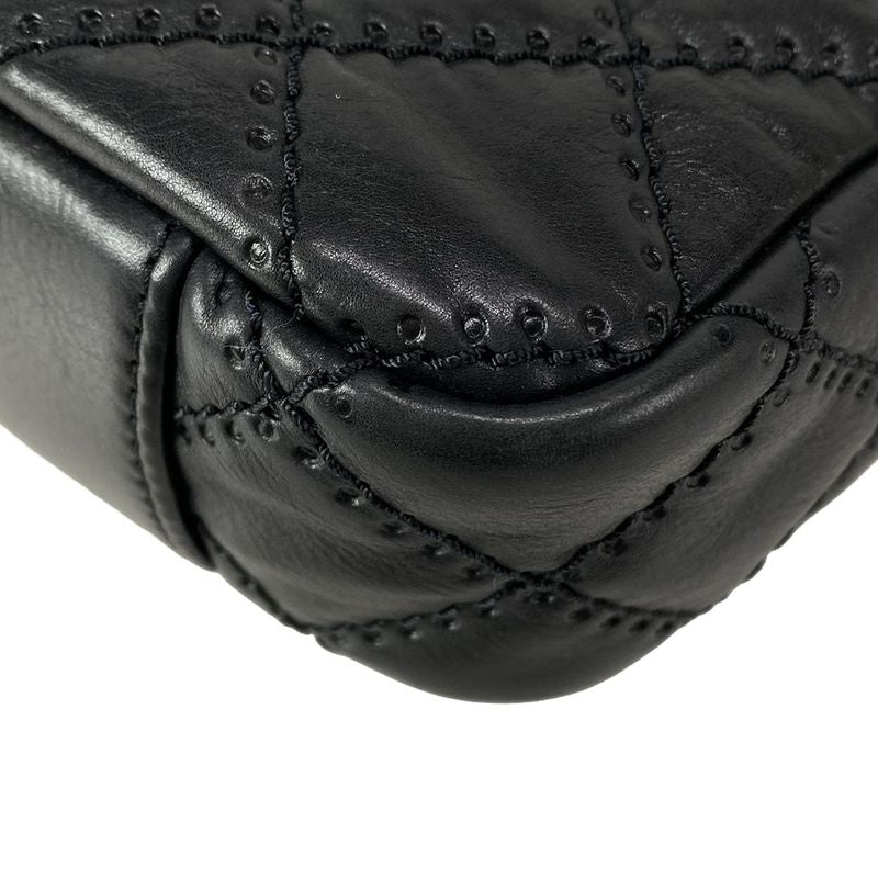 Chanel Shoulder Bag Wild Stitching/matelasse Black Flap Bag/chain Shoulder/matt