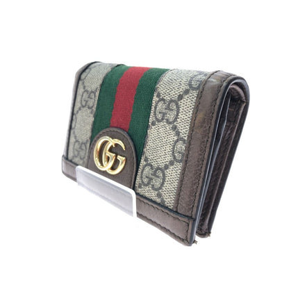 Gucci Women's Bifold Wallet Compact Wallet GG Supreme Ophidia GG