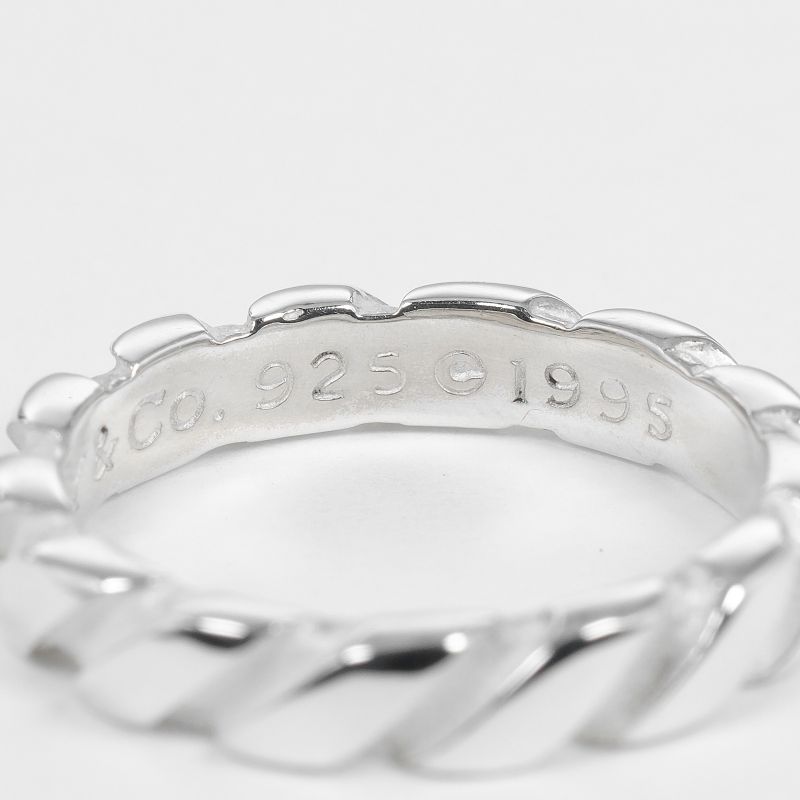 Tiffany & Co Twisted Vintage Silver 925 Size 10 Ladies' 3.1g Ring