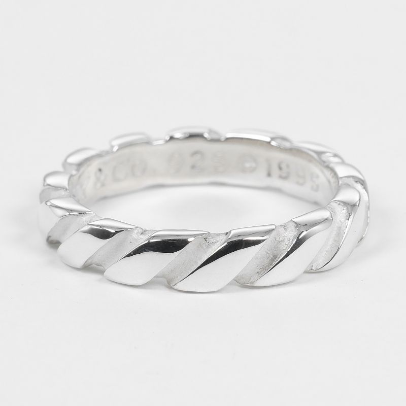 Tiffany & Co Twisted Vintage Silver 925 Size 10 Ladies' 3.1g Ring