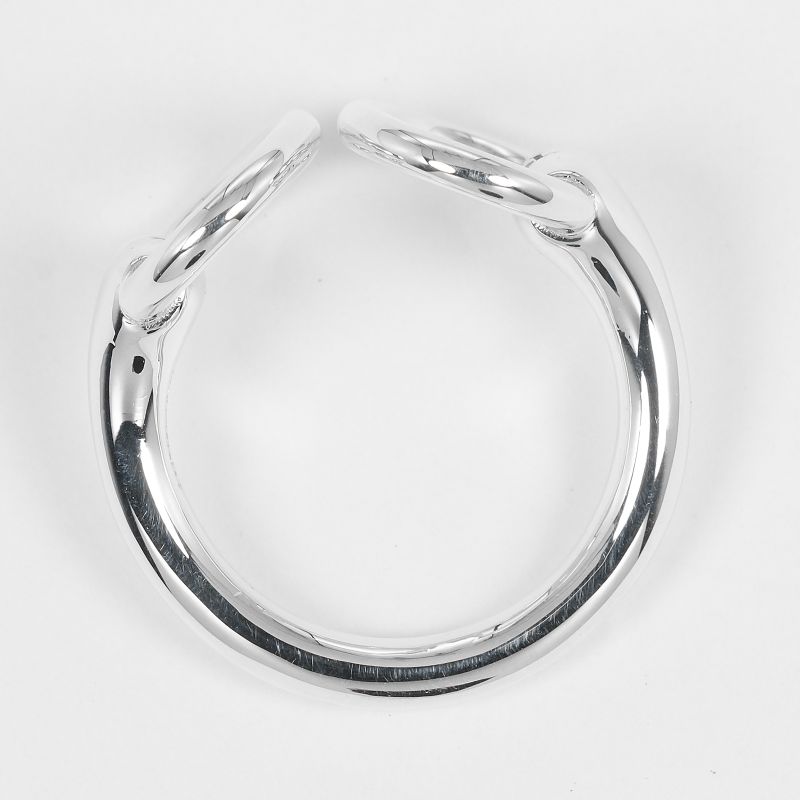 Hermes Nausicaa Silver 925 9.5 Ladies 5.4g Ring