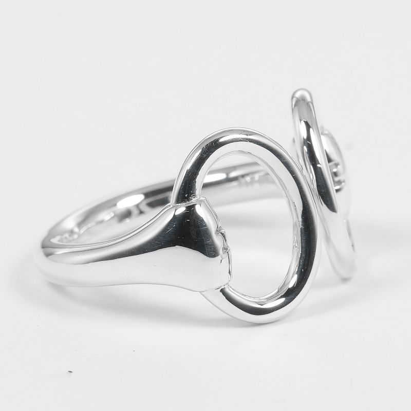 Hermes Nausicaa Silver 925 9.5 Ladies 5.4g Ring