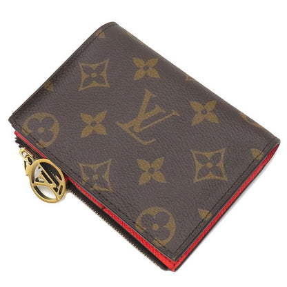 Louis Vuitton Bifold Wallet Portefeuille Lisa Monogram Canvas Grenade Gold