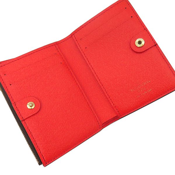 Louis Vuitton Bifold Wallet Portefeuille Lisa Monogram Canvas Grenade Gold