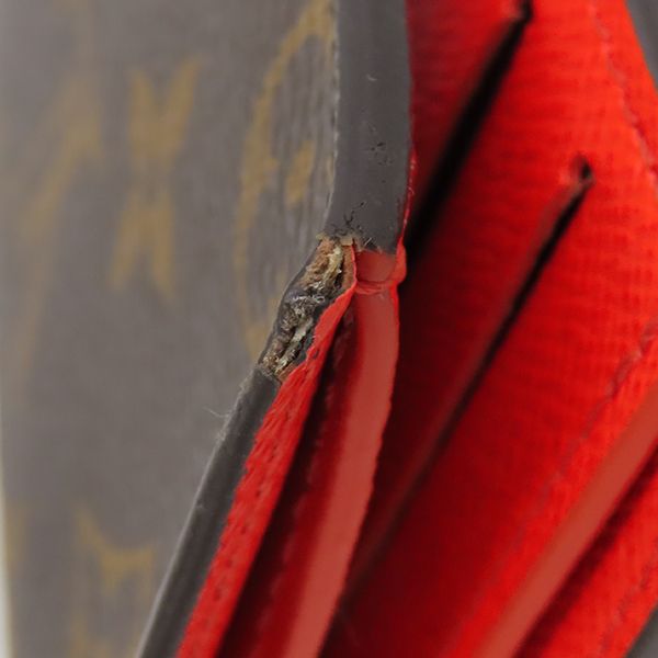 Louis Vuitton Bifold Wallet Portefeuille Lisa Monogram Canvas Grenade Gold