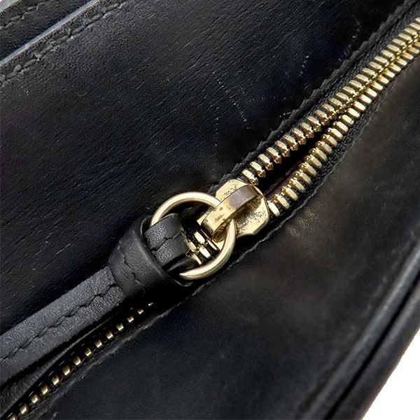 Gucci Shoulder Bag GG Marmont Ally Leather Black Gold Hardware Black Tote Bag