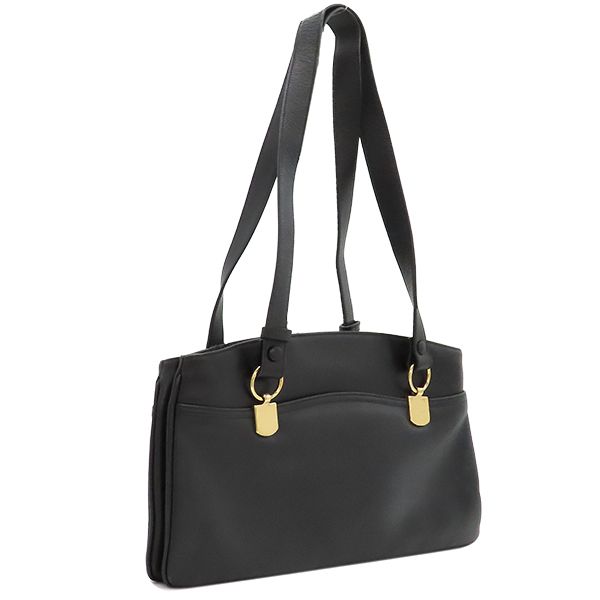 Gucci Shoulder Bag GG Marmont Ally Leather Black Gold Hardware Black Tote Bag