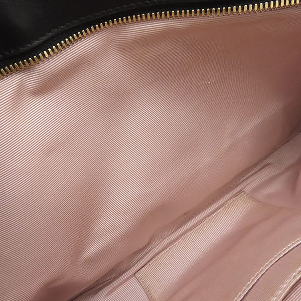 Gucci Shoulder Bag GG Marmont Ally Leather Black Gold Hardware Black Tote Bag