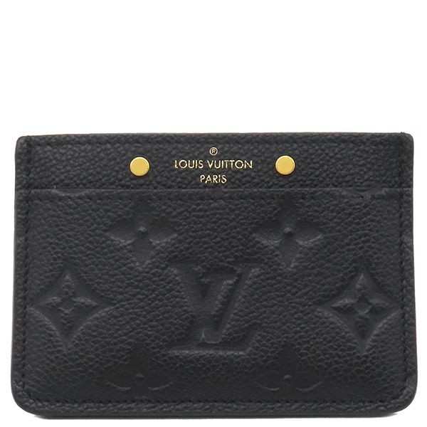 Louis Vuitton Card Case Porte Carte Surple Monogram Empreinte Black Gold