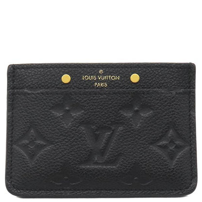 Louis Vuitton Card Case Porte Carte Surple Monogram Empreinte Black Gold