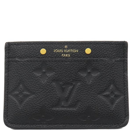 Louis Vuitton Card Case Porte Carte Surple Monogram Empreinte Black Gold