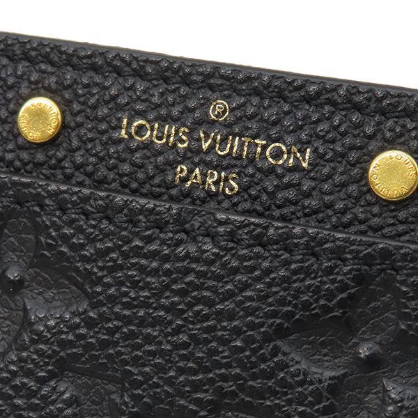 Louis Vuitton Card Case Porte Carte Surple Monogram Empreinte Black Gold