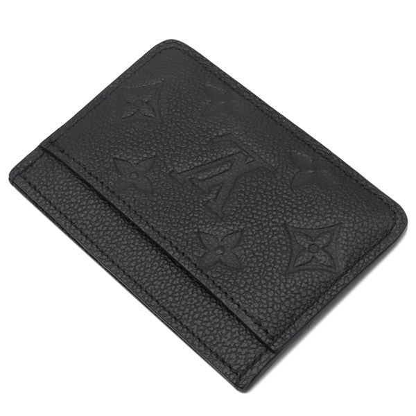 Louis Vuitton Card Case Porte Carte Surple Monogram Empreinte Black Gold
