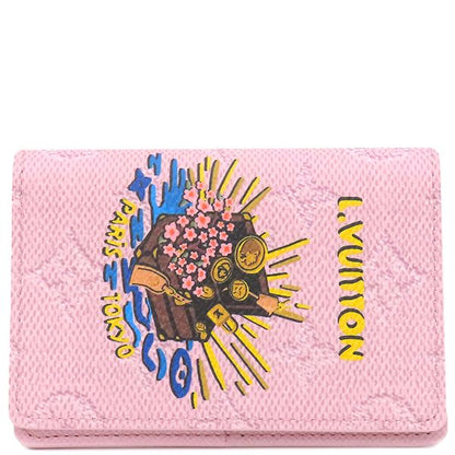 Louis Vuitton Card Case Organizer de Poche Monogram Canvas Pink Card Holder