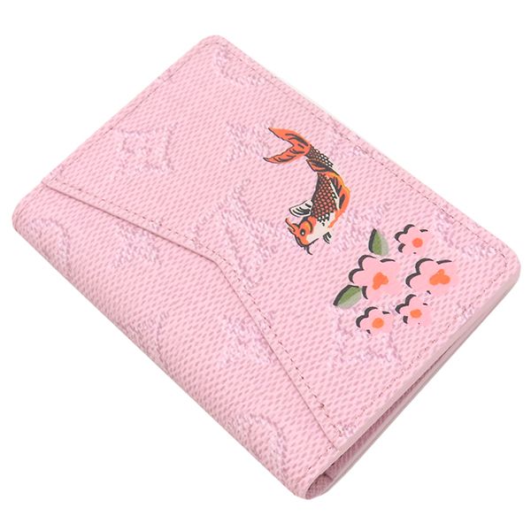 Louis Vuitton Card Case Organizer de Poche Monogram Canvas Pink Card Holder