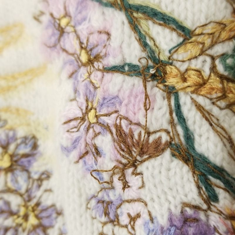 Dior/christian Dior Long Sleeve Sweater Size 46I Women's - White Light Pink And