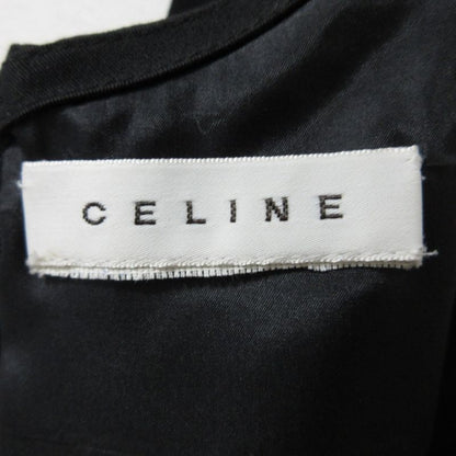 Celine Sleeveless Knee Length Midi Length Belted Flared Dress Black Women Used