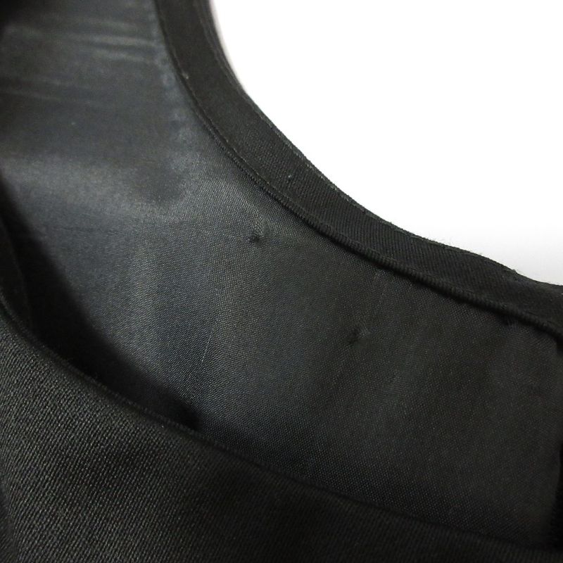 Celine Sleeveless Knee Length Midi Length Belted Flared Dress Black Women Used