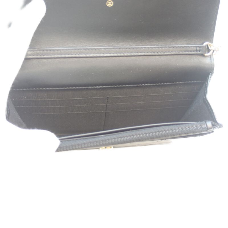 Chanel 30s Ap2579 Black Ghardware Lambskin Pearl Chain Wallet Shoulder Bag