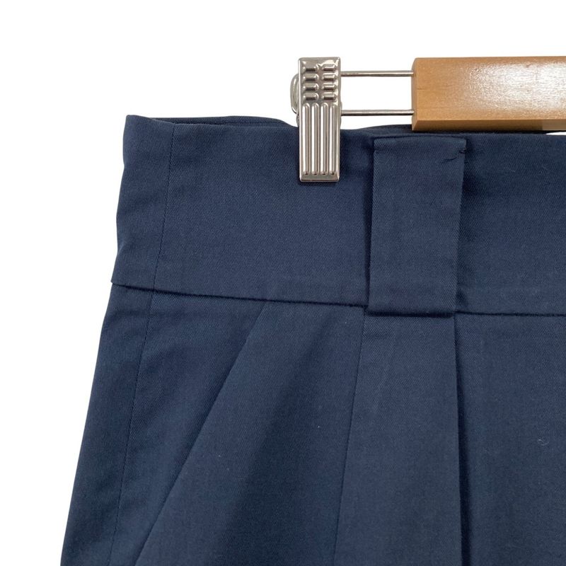 Prada Knee Length Cotton Twill Skirt Size 42 Navy Women Used