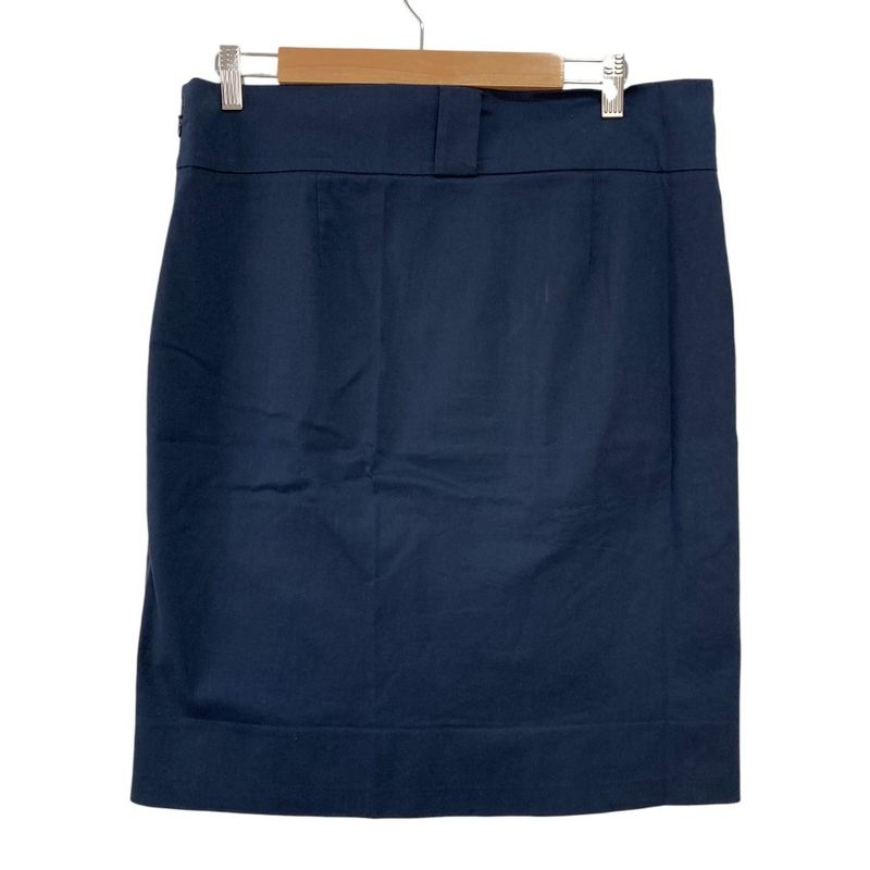 Prada Knee Length Cotton Twill Skirt Size 42 Navy Women Used
