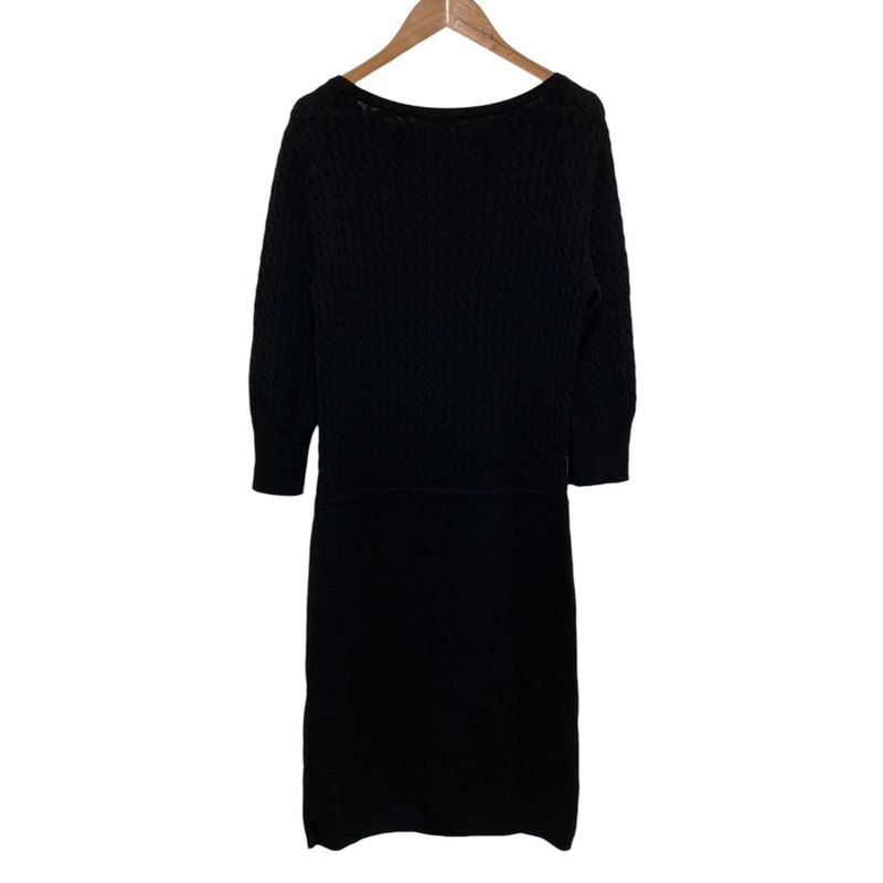 LA Mode Balenciaga LA Mode Balenciaga Cubic Sleeve Knee Length Cable Knit Dress