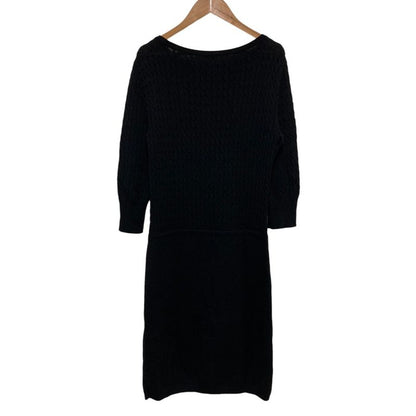 LA Mode Balenciaga LA Mode Balenciaga Cubic Sleeve Knee Length Cable Knit Dress