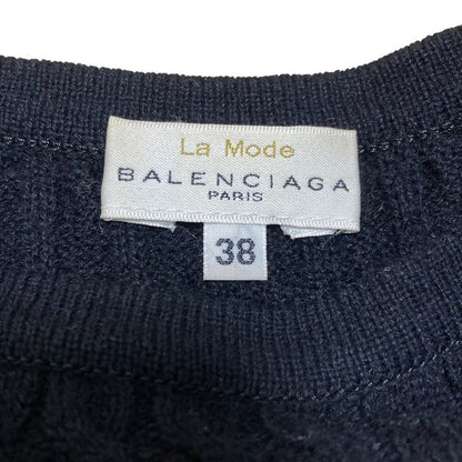 LA Mode Balenciaga LA Mode Balenciaga Cubic Sleeve Knee Length Cable Knit Dress