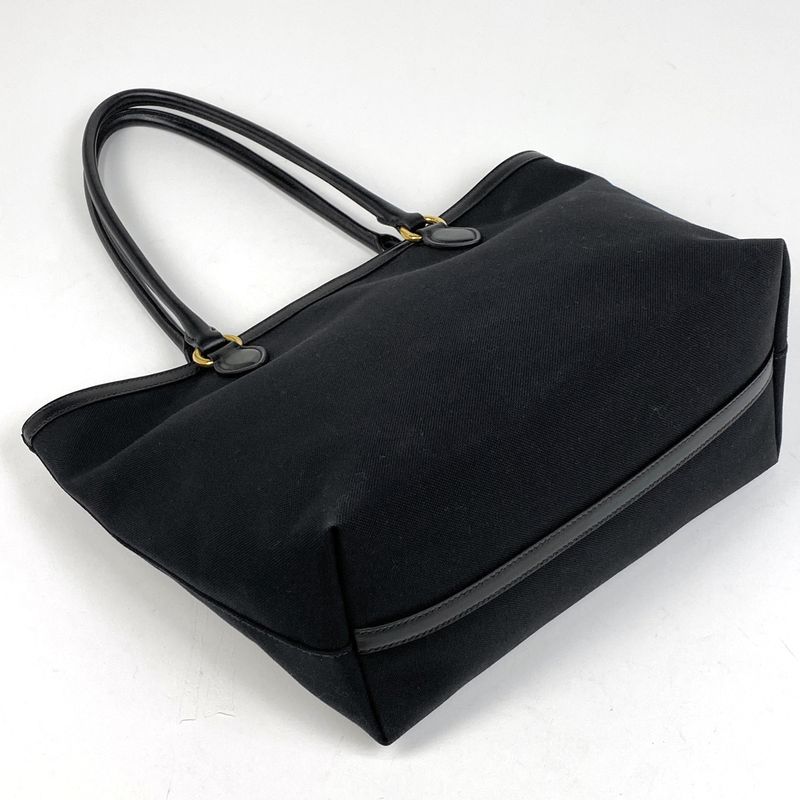 Prada Logo Jacquard Tote Shoulder Bag Tote Canvas Nero (black) Women