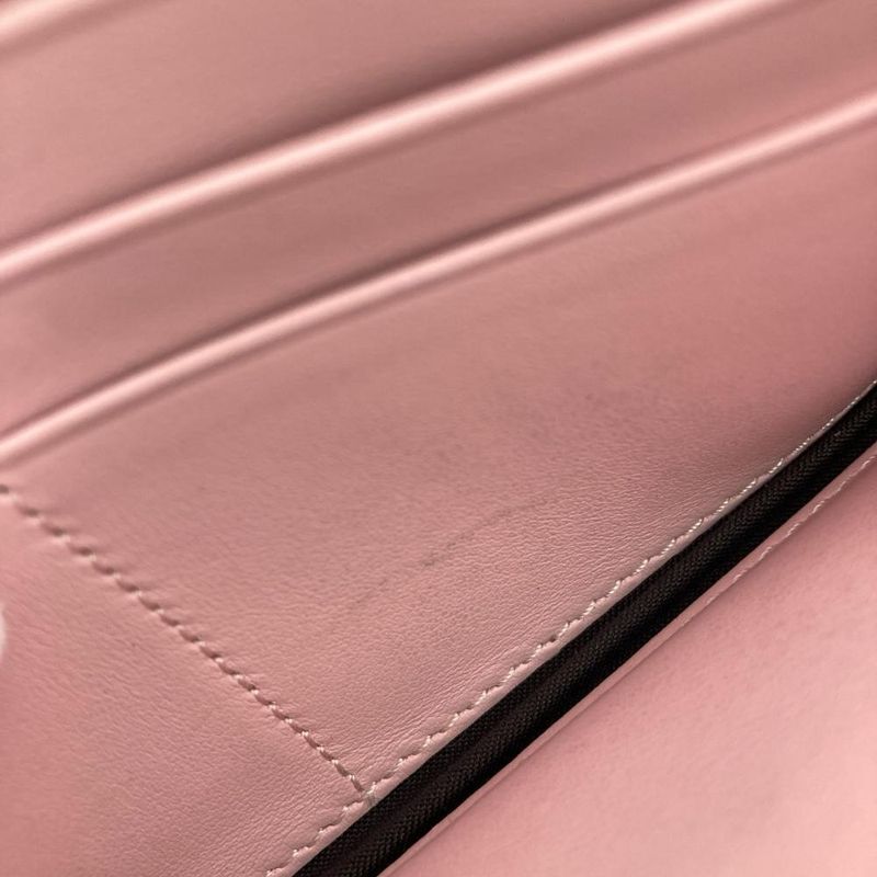 Fendi Zucca Fize Long Wallet Leather 8m0251 A6CB Pink Women