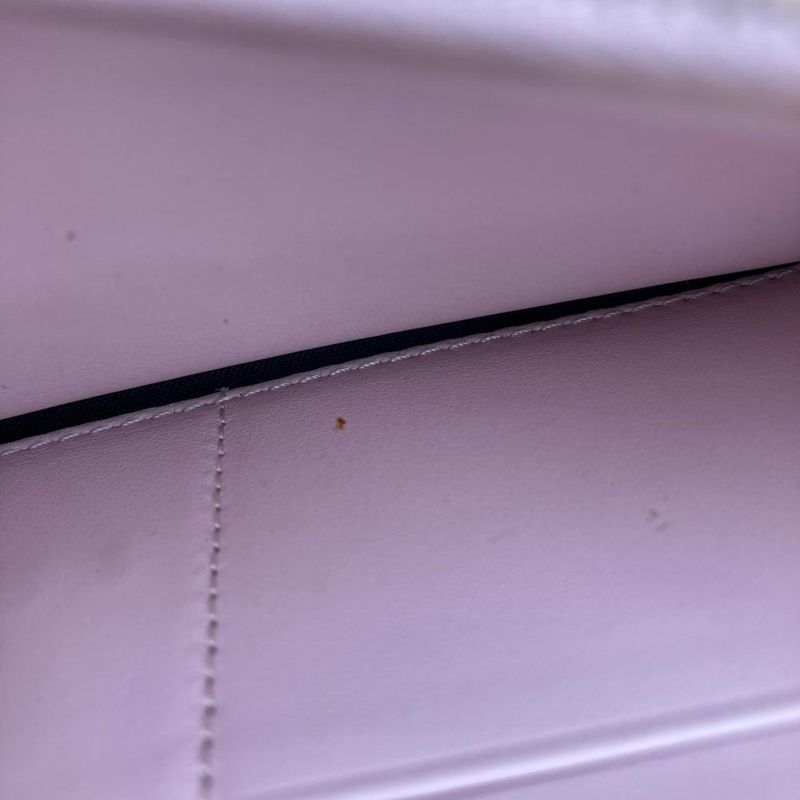 Fendi Zucca Fize Long Wallet Leather 8m0251 A6CB Pink Women